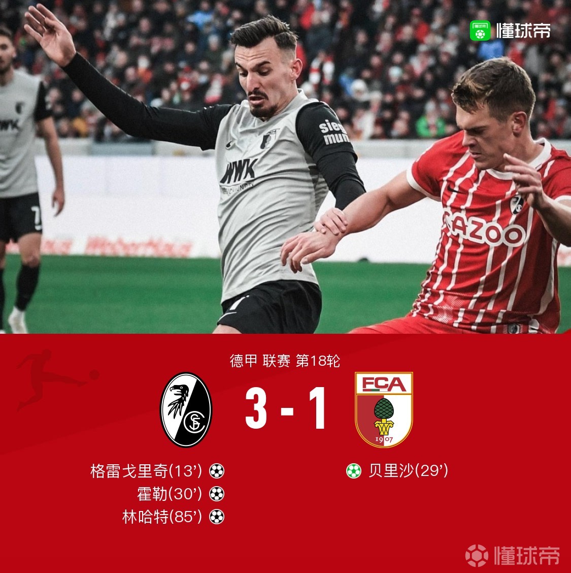 弗赖堡迎来关键战役，全队拼尽全力